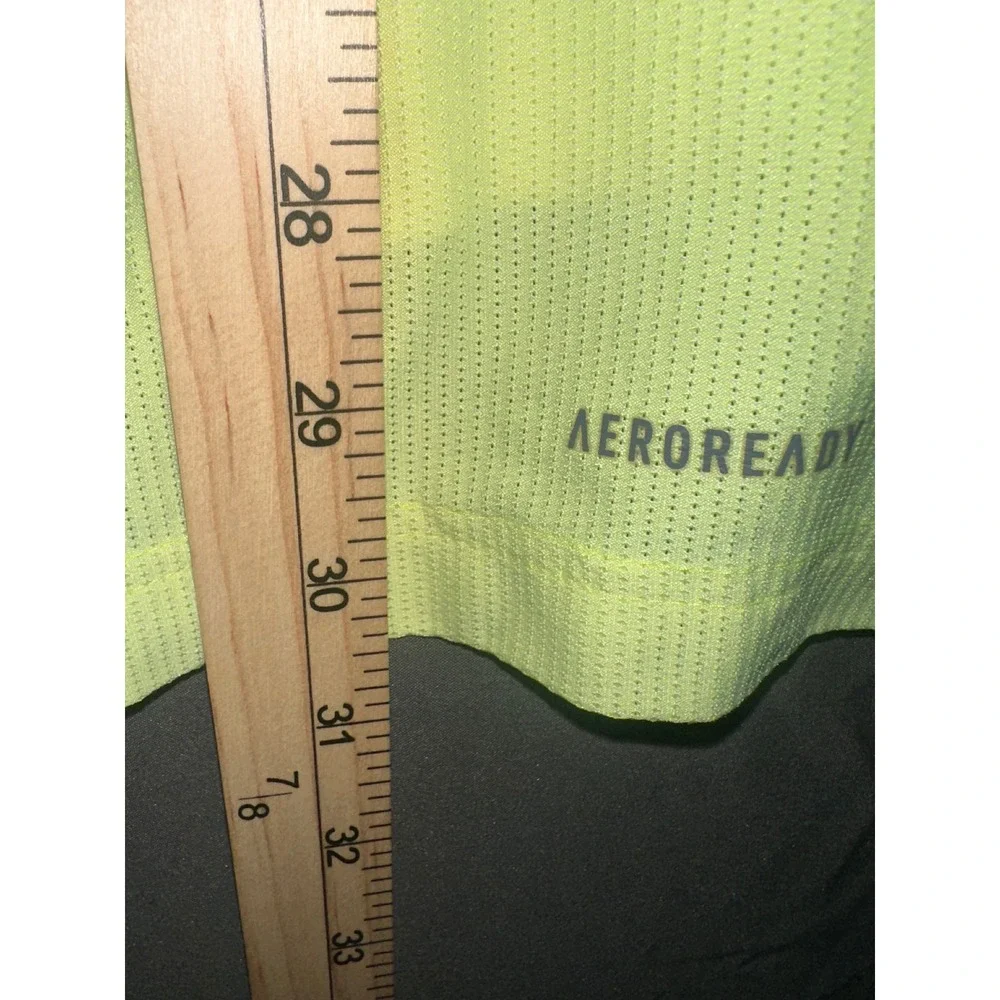 Adidas Aeroready Mens Polo Shirt Neon Yellow Lime Green Golf Athletic‎ Large